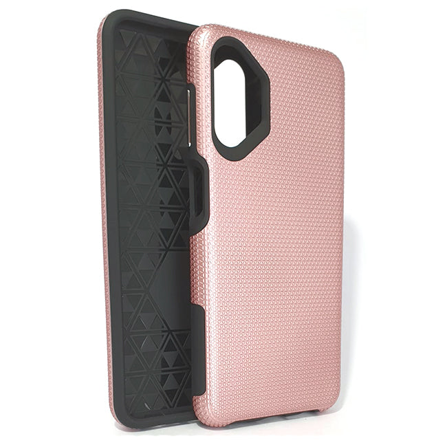 Samsung A04s phone case anti drop anti slip shockproof rugged dotted rose gold