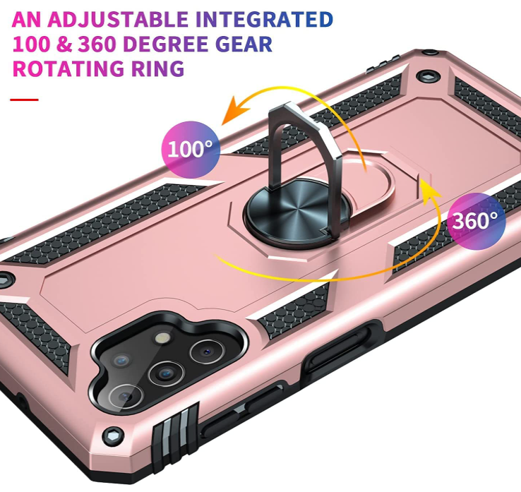 Samsung A13 4G 5G phone case rose gold ring armor anti drop shockproof rugged protective