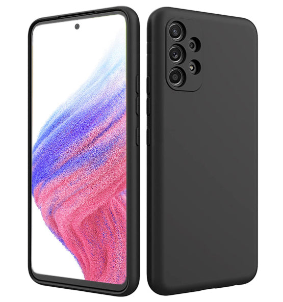 Samsung A53 5G phone case Soft Flexible Rubber Protective Cover black liquid silicone