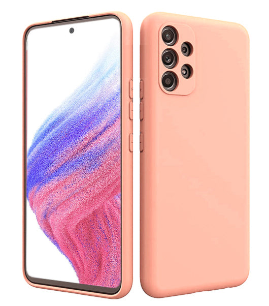 Samsung A53 5G phone case Soft Flexible Rubber Protective Cover pink liquid silicone