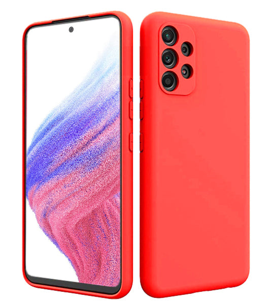 Samsung A53 5G phone case Soft Flexible Rubber Protective Cover red liquid silicone