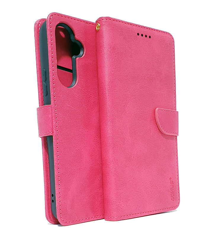 Samsung A54 5G phone case wallet cover flip anti drop anti slip shockproof pink